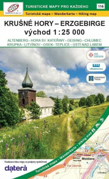 Krušné hory - Erzgebirge, východ 1:25 000 (Altenberg, Hora Sv. Kateřiny, Geising, Chlumec, Krupka, Litvínov, Osek, Teplice, Ústí nad Labem) / 116 Turi