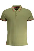 CAVALLI CLASS MEN'S GREEN SHORT SLEEVED POLO SHIRT