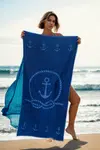 29054 Dewberry Beach Towel 70x140-NAVY BLUE