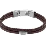 Fossil Pánsky dvojitý kožený náramok JF04702040