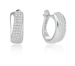 Beneto Nadčasové kruhové náušnice so zirkónmi AGUC2698