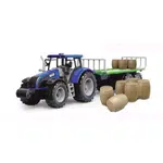 Alltoys Traktor s valníkom a sudami modrý