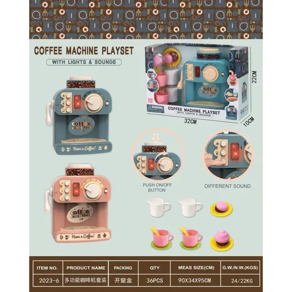 Kávovar s doplnkami oranžový