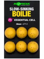 Korda plastic wafter slow-sinking boilie essential cell - 18 mm 6 ks