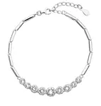 Evolution Group Strieborný náramok s kryštálmi Swarovski 33111.1