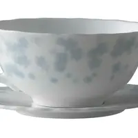 Modrý hrnek na čaj s podšálkem 30 cl kolekce Slåpeblom - Wik & Walsøe