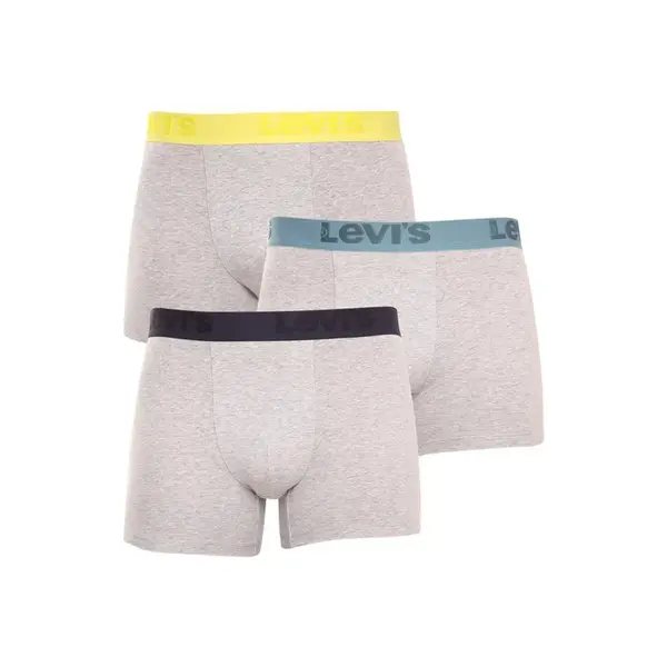Levis 3PACK pánské boxerky šedé (905045001 015) M