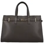 Dámska kožená kabelka do ruky tmavo hnedá - Delami Vera Pelle Safieh