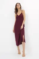 Dámská noční bambusová košilka VERONA S Bordó