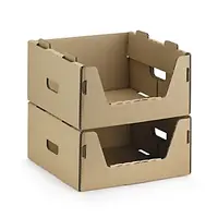 15 x Kartonový stohovatelný box s čelním otvorem 400x600x300 mm