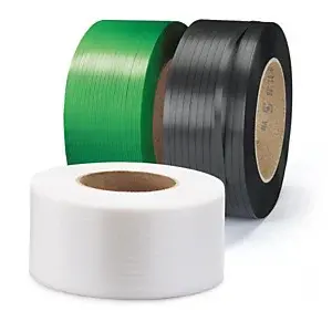 Vysoce odolná PP vázací páska, 12 x 0,8 mm, návin 2000 m, zelená, pevnost v tahu 225kg | RAJA