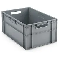 Stohovatelná europřepravka 600 x 400 x 270 mm, šedá, objem 52l, nosnost 25kg  | RAJA