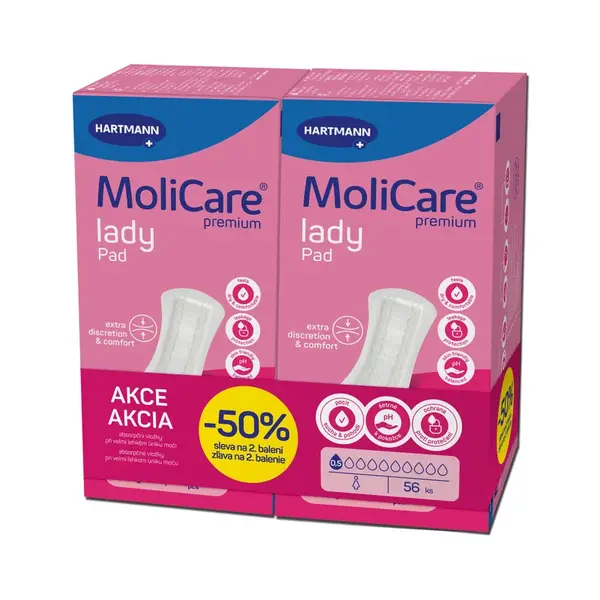 MoliCare Lady Pad 0,5 kapky inkontinenční vložky 2x28 ks duopack