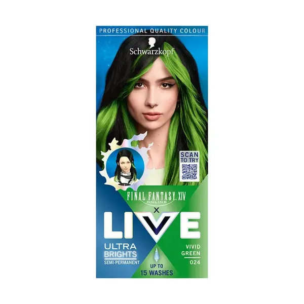 Live Ultra Brights Barva na vlasy 024 zářivá zelená 50 ml