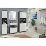 MID.YOU KOUPELNA šedá, vysoce lesklá bílá