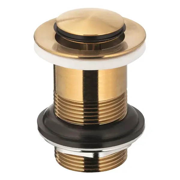 Výpusť Click-clack kulatá malá Gold bez přepadu