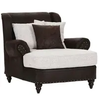 Landscape XXL KŘESLO, textil, tmavě hnědá, béžová