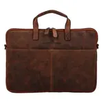 Kožená taška na notebook hnědá - Green Wood Swens