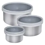 Lurch nerez kulaté mini boxy s plastovým víkem set 3ks (240885)