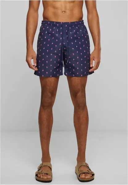 Pattern swimsuit shorts flamingo