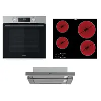 Rúra Whirlpool OMK58CU1SX + sklokeramická varná doska AKT8090NE + odsávač pár AKR7491IX SETWH21