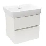 Kúpeľňová skrinka s keramickým umývadlom Laufen Naturel Project 52,5x51x45,3 cm biela lesk PROJECT260BI