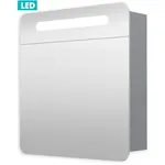 Zrkadlová skrinka s osvetlením Naturel Iluxit 60x65 cm MDF šedostrieborná GALPIR60LED