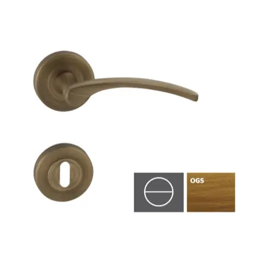 Kľučka LAURA2-R, bronz česaný matný, WC LAURA2ROGSWC