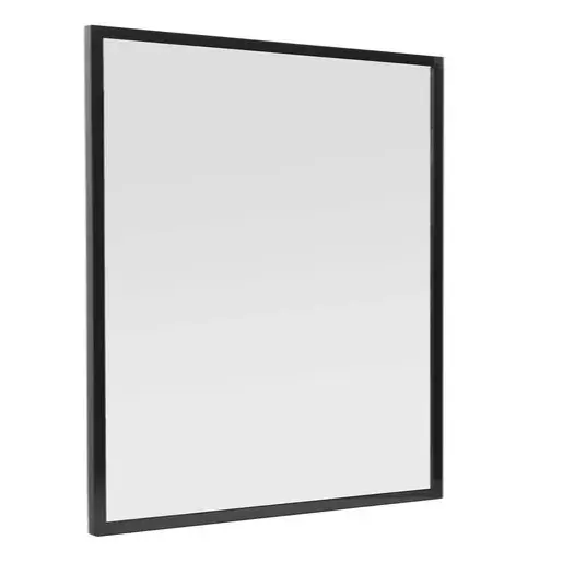 Zrkadlo Naturel Oxo v čiernom ráme, 80x80 cm, ALUZ8080C