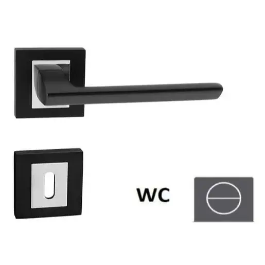 Kľučka Naturel JASPER čierna matná/chróm WC kľúč