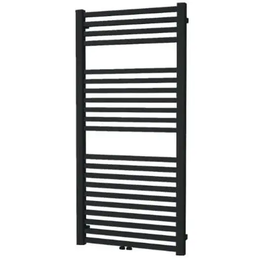 Isan Quadrat radiátor kombinovaný 125,5x50 cm stredové pripojenie čierny zamat DQUA12550500CSMS