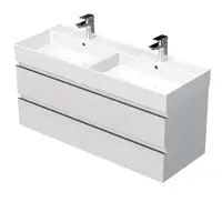 Kúpeľňová skrinka s umývadlom SAT Cube Way 120x47,5x46 cm biela mat CUBE3D461202ZBSAT