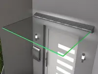 Vchodová strieška GUTTAVORDACH LED 160 x 100 cm strieborná / číra GU7410003