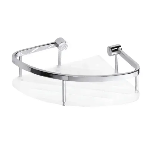 Bemeta Cytro rohová polička chróm / biela 146208376