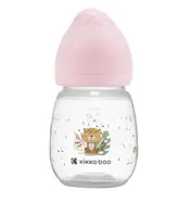 KikkaBoo Kojenecká láhev 3m+ Savanna Pink 180 ml