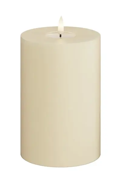 LED svíčka Deluxe Homeart Cream Bloklys 10 x 15 cm