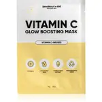breakout + aid Vitamin C Glow Boosting Mask plátýnková maska s vitaminem C 34 g