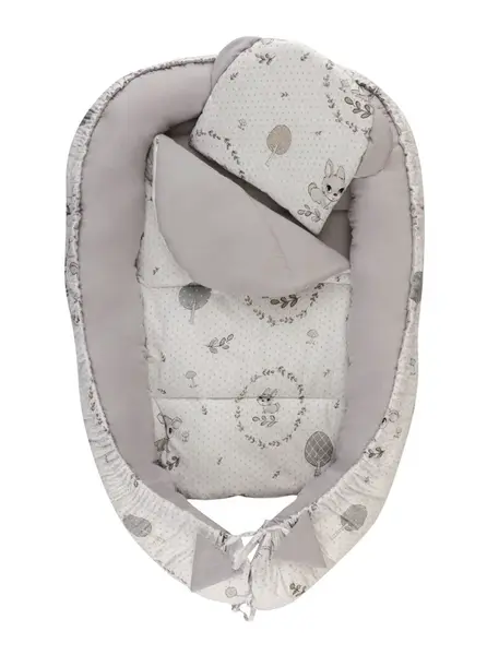 Bomimi HAGI Hnízdečko s polštářkem soft, KOLOUŠEK šedá