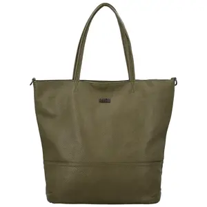 Trendy dámská koženková kabelka Lisabeth, olivově zelená