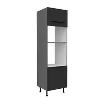 Vysoká skříňka pro vestavnou a mikrovlnou troubu Aria ANT 60 DPM-210 2F Barva korpusu: Antracit, Barva dvířek: BL - Black AFM