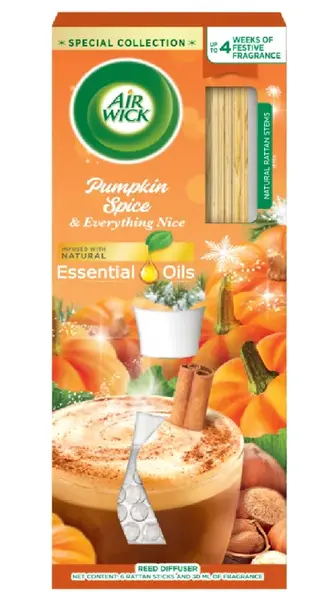 AIR WICK vonné tyčinky Tekvica a jesenné korenie 30ml