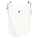 Dámská kožená kabelka na mobil a doklady Italia Limma - bílá