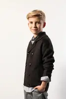 Dětský kardigan s viskózou Coccodrillo šedá barva, ELEGANT JUNIOR BOY