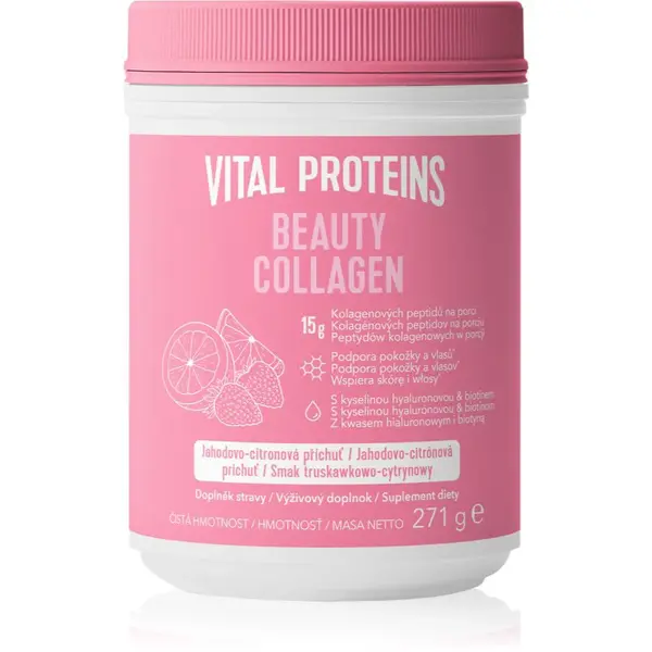 Vital Proteins Beauty Collagen prášek na přípravu nápoje pro krásné vlasy, pleť a nehty příchuť Strawberry-Lemon 271 g