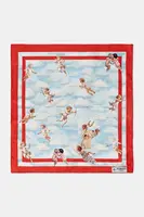 Šátek s hedvábím Fiorucci Beatitudo Print dámský, modrá barva, W25FWASC002VI01BL02