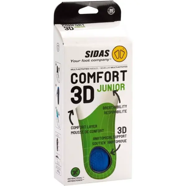 Sidas COMFORT 3D JUNIOR Dětské vložky do bot, modrá, velikost