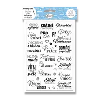 Razítka Aladine StampoArt - České nápisy, 31 ks