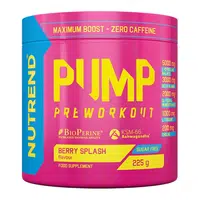 Pre-workout směs Nutrend Pump 225g bez kofeinu tropical blend