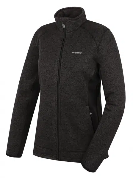 Husky Alan L XXL, black Dámský fleecový svetr na zip