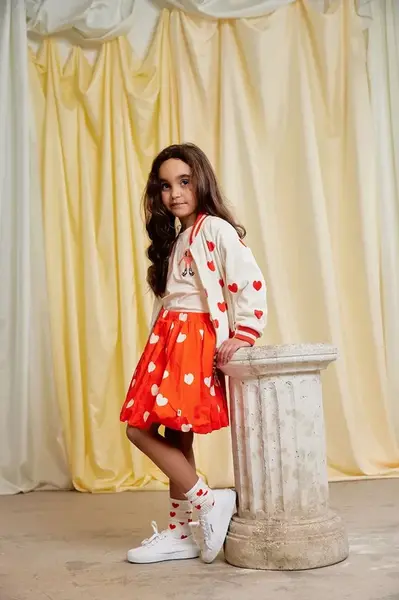 Dětská bavlněná sukně Mini Rodini Hearts